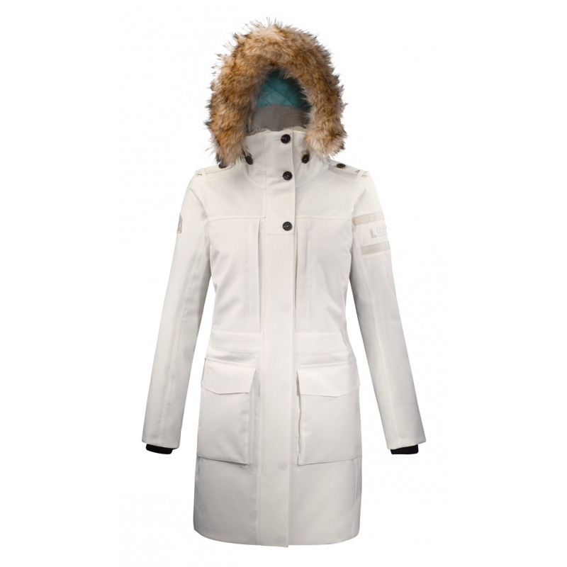 PARKA chaude femme Cosy Wool ecru - Lestra Outdoor