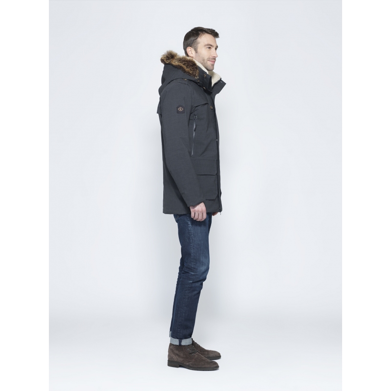 Parka Homme SOFT Wool gris*