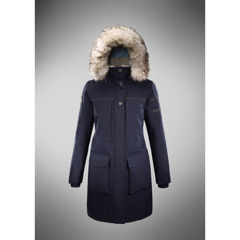 parka noire femme longue